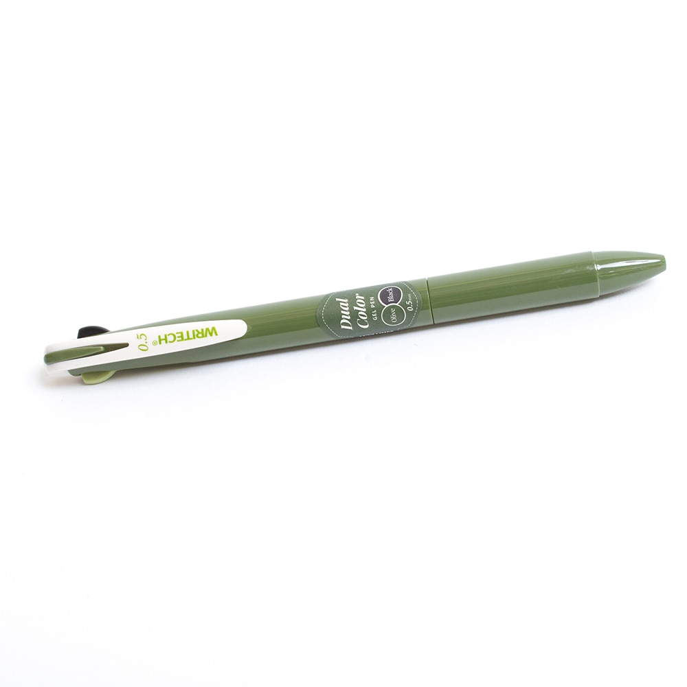 Writech, Gel, Art & School, 2-in-1, Retractable, 0.5mm, 715005, Olive
